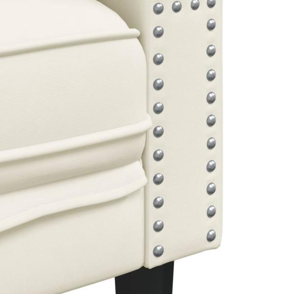 Chesterfield-Sessel Creme Samt