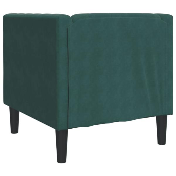 Chesterfield-Sessel Dunkelgrün Samt