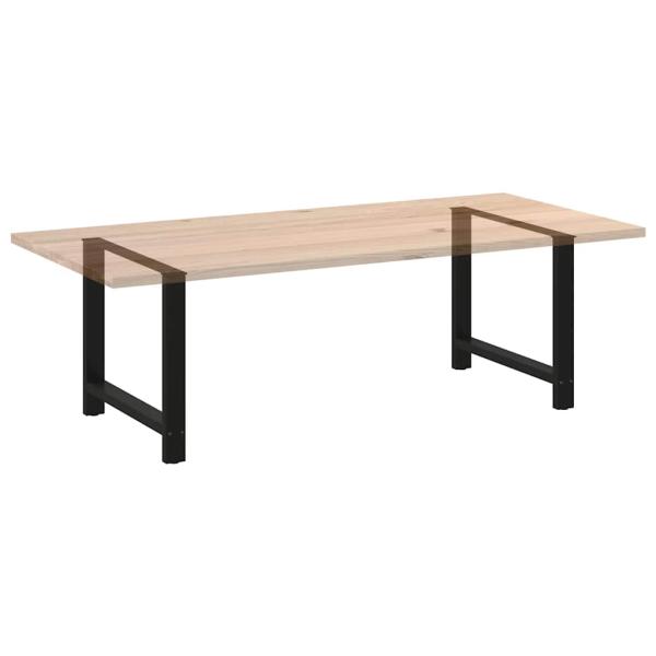 Couchtischbeine Schwarz 2 Stk. 90x(72-73) cm Stahl