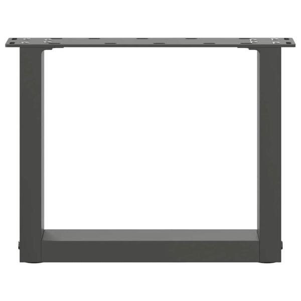 Couchtischbeine U-Form 2 Stk. Anthrazit 40x(30-31) cm Stahl