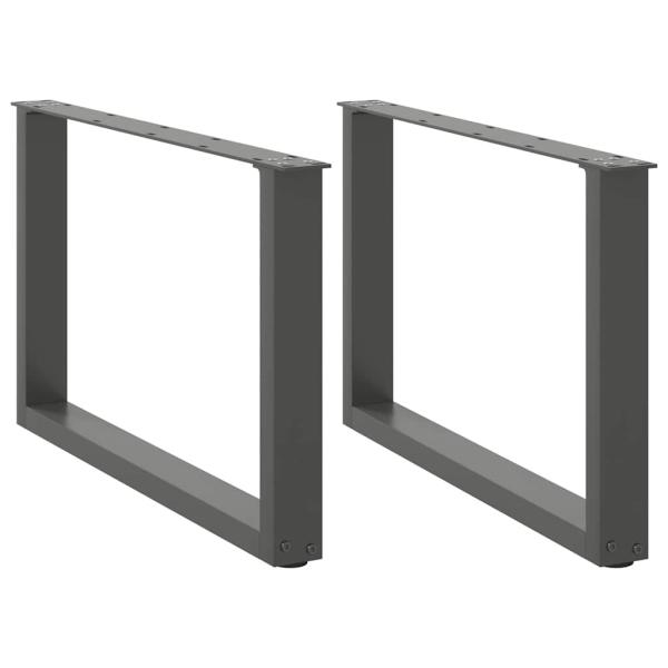 ARDEBO.de - Couchtischbeine U-Form 2 Stk. Anthrazit 60x(42-43) cm Stahl