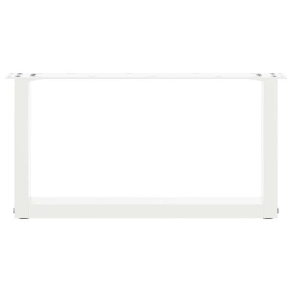 Couchtischbeine U-Form 2 Stk. Weiß 60x(30-31) cm Stahl