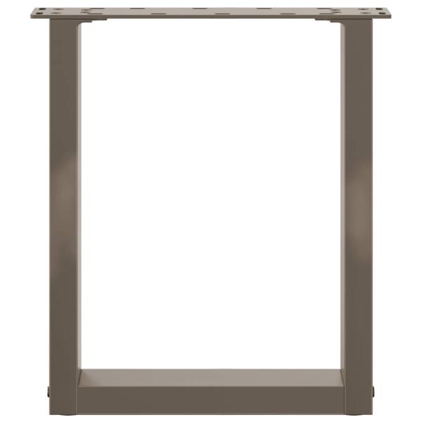 Couchtischbeine U-Form 2 Stk. Naturstahl 38x(42-43) cm Stahl