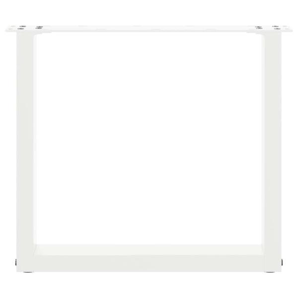 Couchtischbeine U-Form 2 Stk. Weiß 50x(42-43) cm Stahl