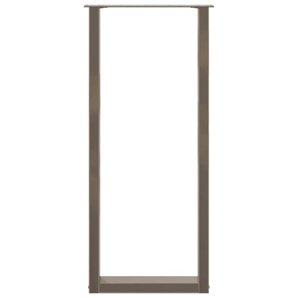 Couchtischbeine U-Form 2 Stk. Naturstahl 50x(110-111) cm Stahl