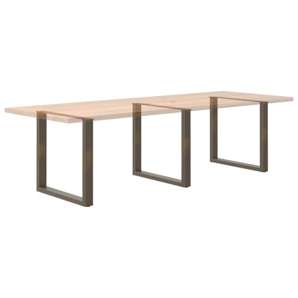 Couchtischbeine U-Form 3 Stk. Naturstahl 80x(72-73) cm Stahl