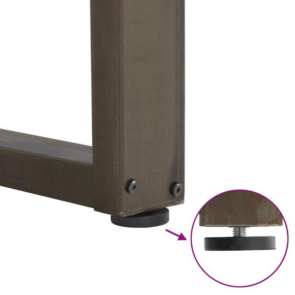 Couchtischbeine U-Form 3 Stk. Naturstahl 80x(72-73) cm Stahl