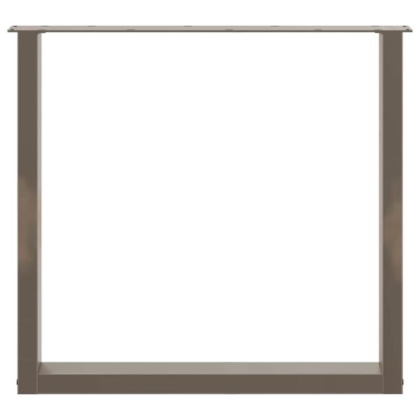 Esstischbeine U-Form 2 Stk. Naturstahl 90x(72-73) cm Stahl