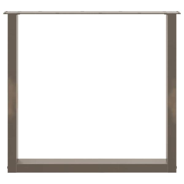 Couchtischbeine U-Form 3 Stk. Naturstahl 90x(72-73) cm Stahl