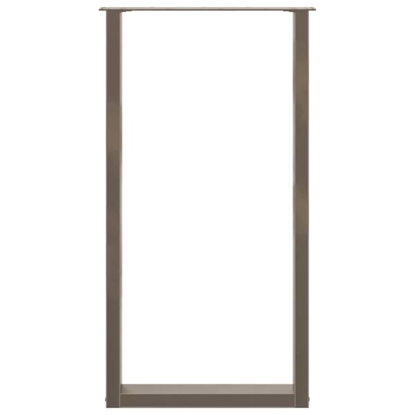 Couchtischbeine U-Form 2 Stk. Naturstahl 60x(110-111) cm Stahl