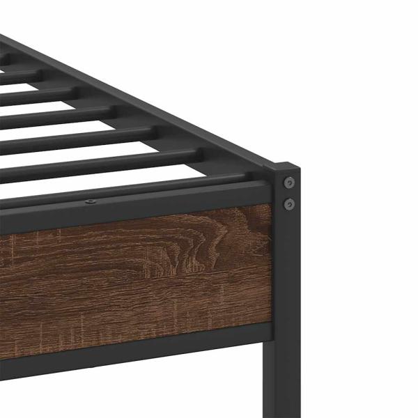 Bettgestell ohne Matratze Braun Eiche 90x190 cm Holzwerkstoff