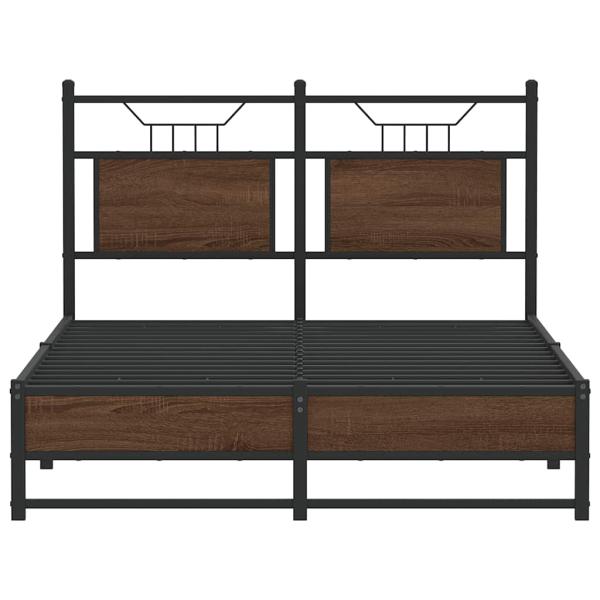 Bettgestell ohne Matratze Braun Eiche 120x190 cm Holzwerkstoff