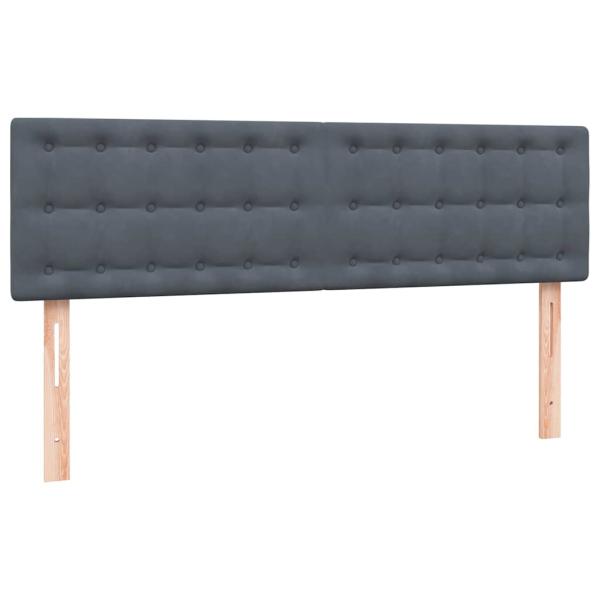 Boxspringbett mit Matratze Dunkelgrau 160x220 cm Samt