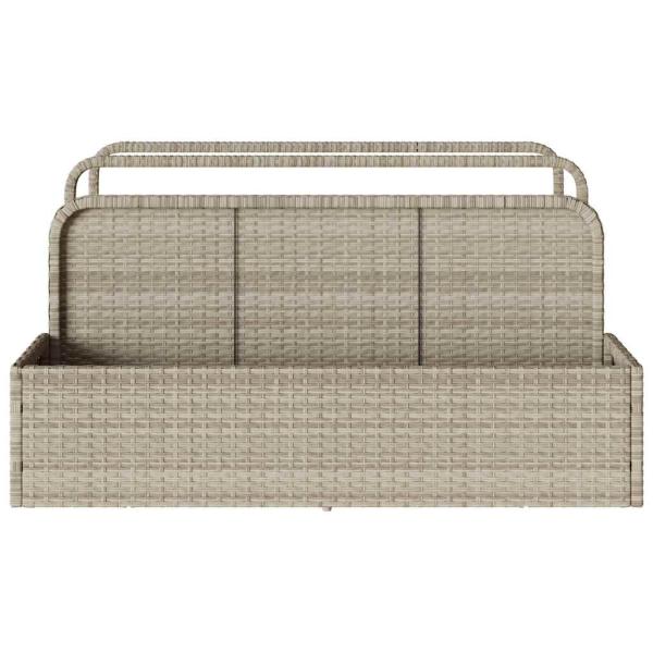 Pool Aufbewahrungsbehälter Hellgrau 110x100x57 cm Poly Rattan