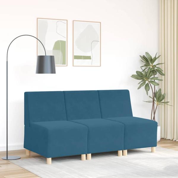 Sessel Blau 55 cm Samt