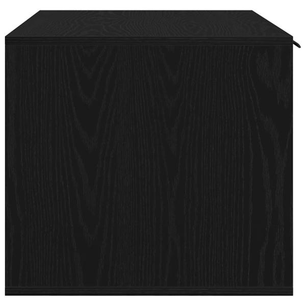 Katzenklo Schwarz Eichen-Optik 80x50x45 cm Holzwerkstoff