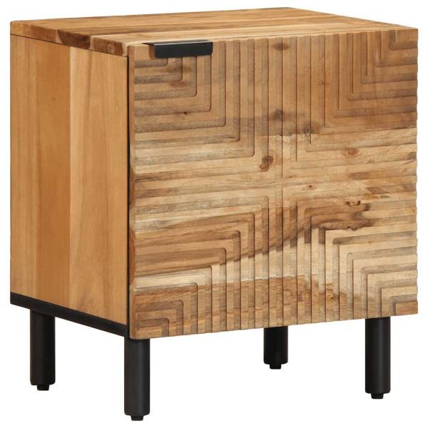 Nachttische 2 Stk. 40x33x46 cm Massivholz Akazie