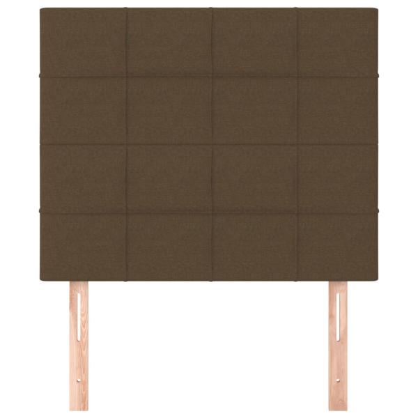 Kopfteile 2 Stk. Dunkelbraun 80x5x78/88 cm Stoff