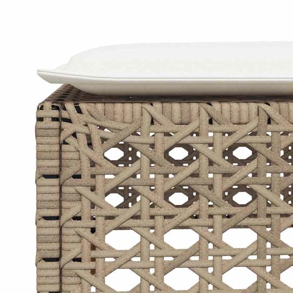 ARDEBO.de - 8-tlg. Garten-Sofagarnitur mit Kissen Beige Poly Rattan