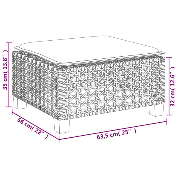 6-tlg. Garten-Sofagarnitur mit Kissen Beige Poly Rattan