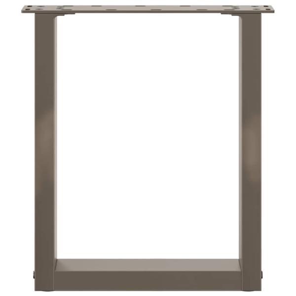 Couchtischbeine U-Form 2 Stk. Naturstahl 28x(42-43) cm Stahl