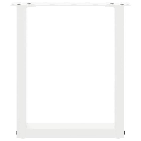 Couchtischbeine U-Form 2 Stk. Weiß 38x(42-43) cm Stahl