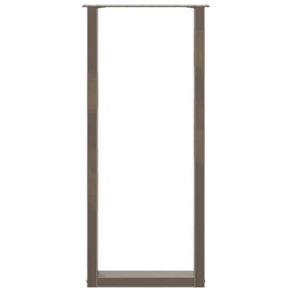 Couchtischbeine U-Form 2 Stk. Naturstahl 40x(110-111) cm Stahl