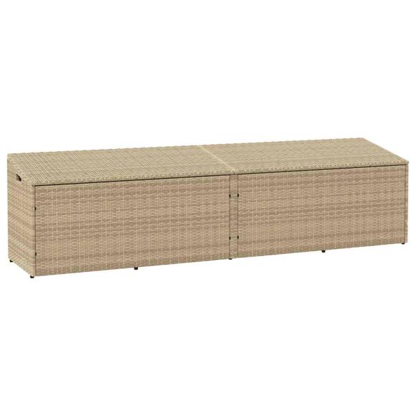 ARDEBO.de - Garten-Auflagenbox Beige 220x50x58 cm Poly Rattan