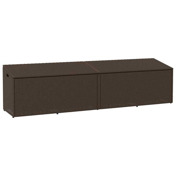 ARDEBO.de - Garten-Auflagenbox Braun 220x50x58 cm Poly Rattan