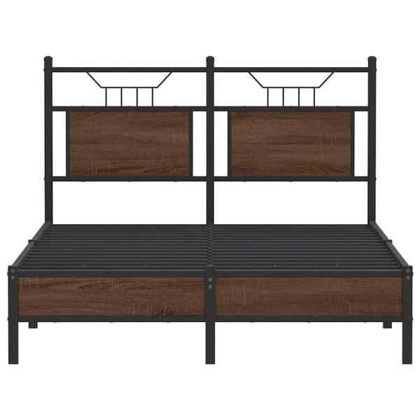 Bettgestell ohne Matratze Braun Eiche 120x200 cm Holzwerkstoff