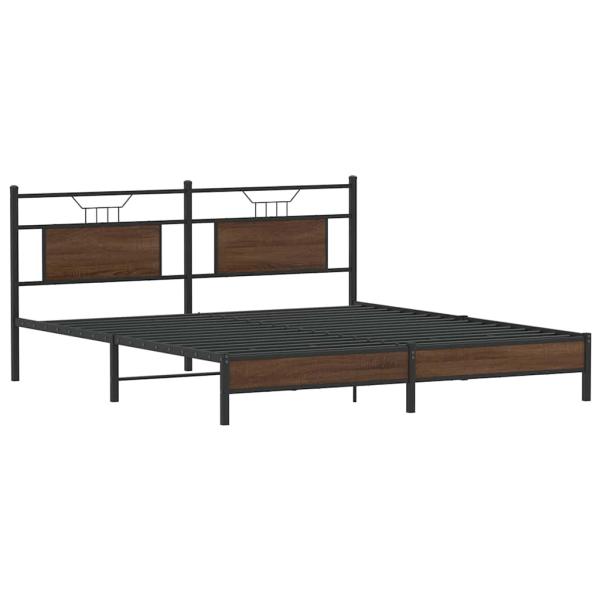 Bettgestell ohne Matratze Braun Eichen-Optik 183x213 cm