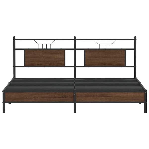 Bettgestell ohne Matratze Braun Eichen-Optik 183x213 cm