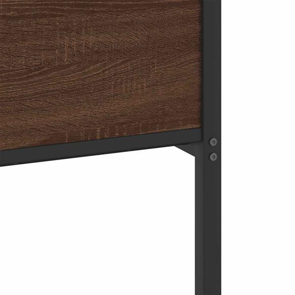 Bettgestell ohne Matratze Braun Eiche 150x200 cm Holzwerkstoff