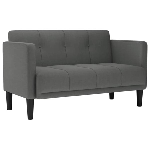 Zweisitzer-Sofa Dunkelgrau 111 cm Stoff