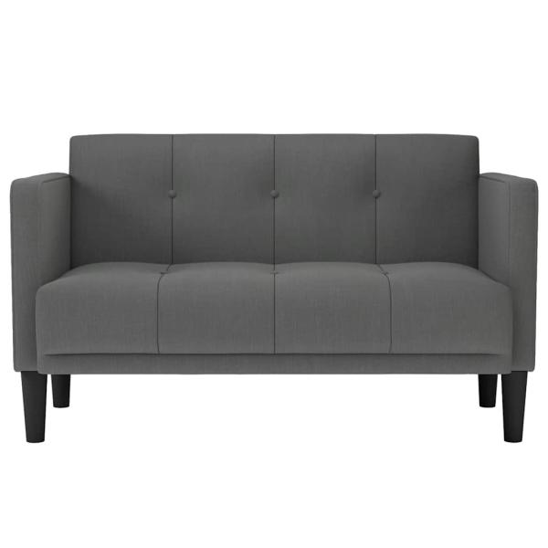 Zweisitzer-Sofa Dunkelgrau 111 cm Stoff