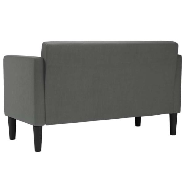 Zweisitzer-Sofa Dunkelgrau 111 cm Stoff