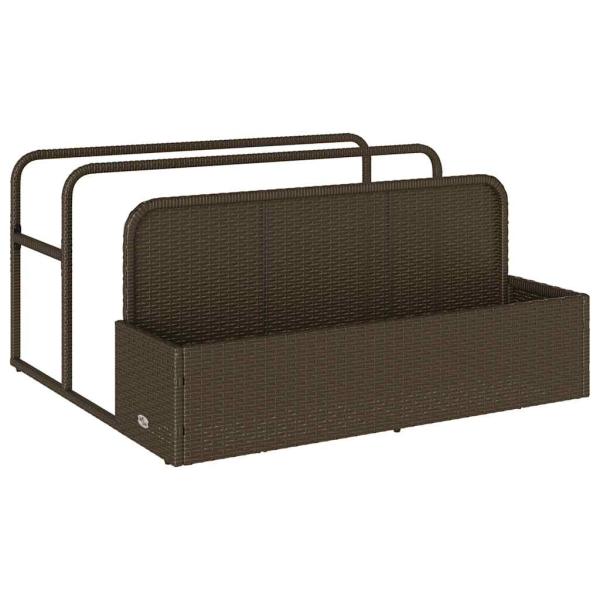 ARDEBO.de - Pool Aufbewahrungsbehälter Braun 110x100x57 cm Poly Rattan
