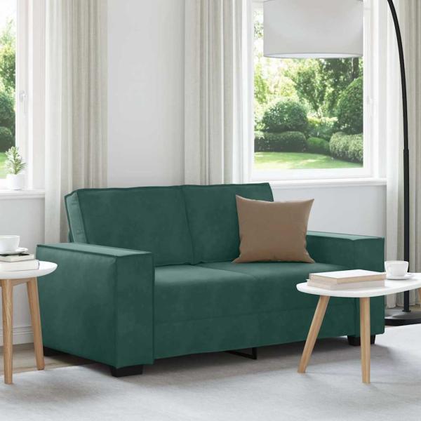 ARDEBO.de - 2-Sitzer-Sofa Dunkelgrün 120 cm Samt