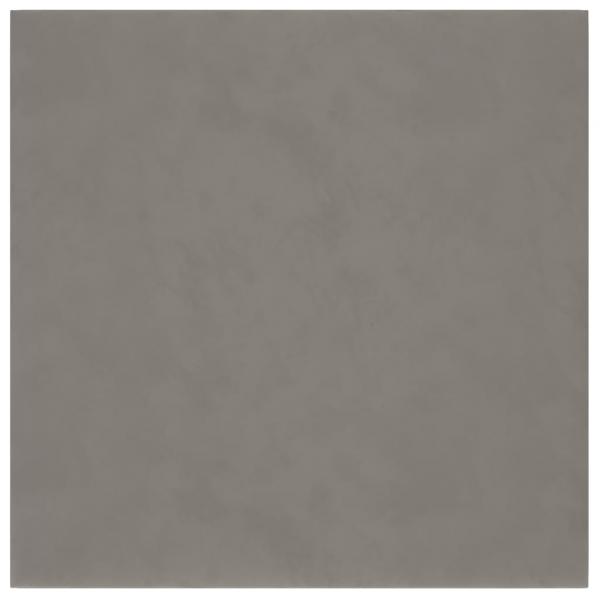 Wandpaneele 12 Stk. Hellgrau 30x30 cm Samt 1,08 m²