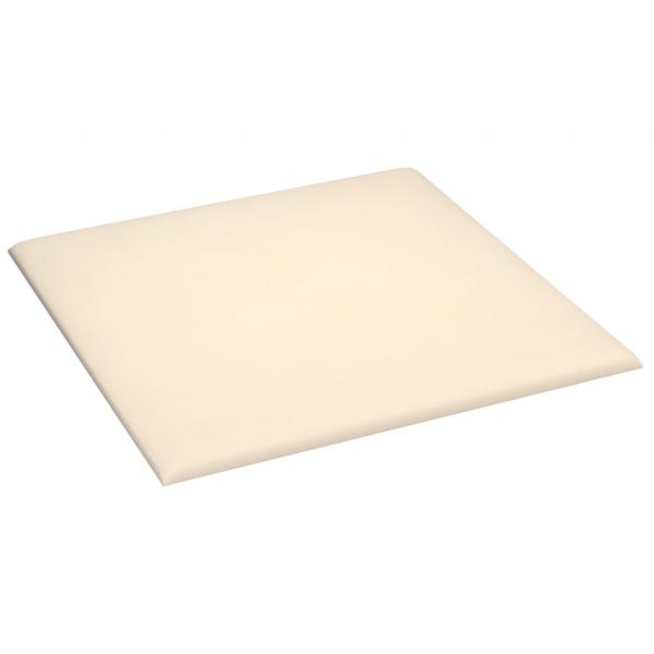Wandpaneele 12 Stk. Creme 30x30 cm Samt 1,08 m²