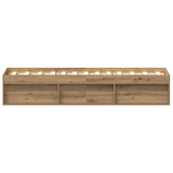 Bettgestell ohne Matratze Artisan-Eiche 75x190 cm Holzwerkstoff