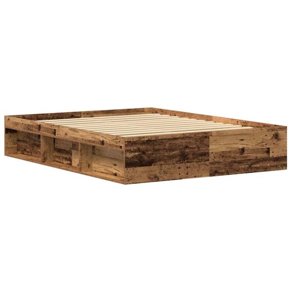 Bettgestell ohne Matratze Altholz-Optik 150x200cm Holzwerkstoff