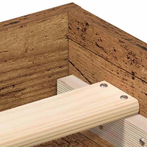 Bettgestell ohne Matratze Altholz-Optik 150x200cm Holzwerkstoff