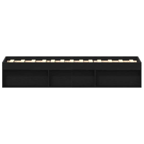 Bettgestell ohne Matratze Schwarz Eichen-Optik 90x190 cm