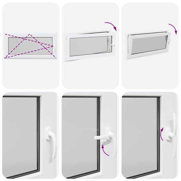 Kellerfenster RISOR 120x60 cm Dreh Kipp DIN Links Weiß