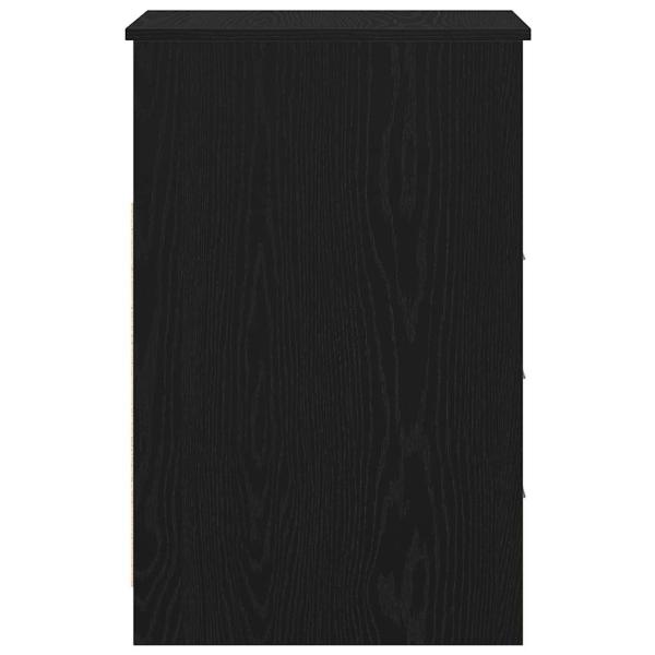 Schubladenschrank Schwarz Eichen-Optik 40x50x76cm Holzwerkstoff