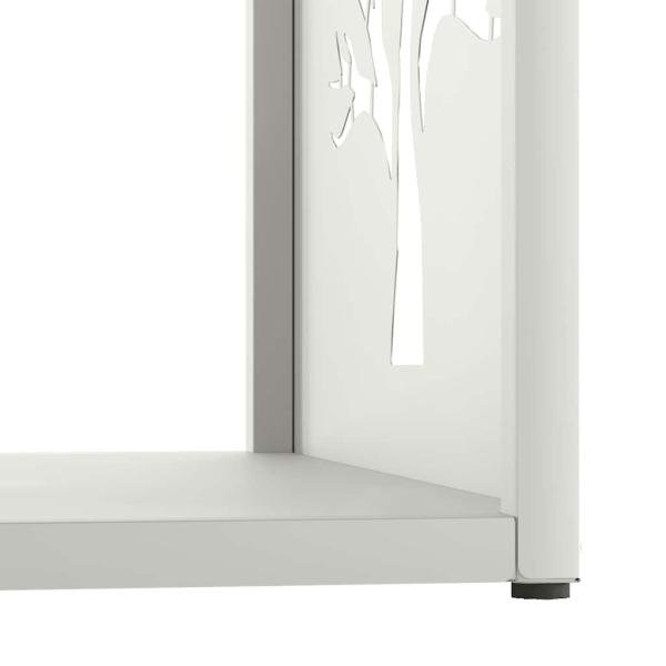 Brennholzregal Weiß 40x40x40 cm Kaltgewalzter Stahl