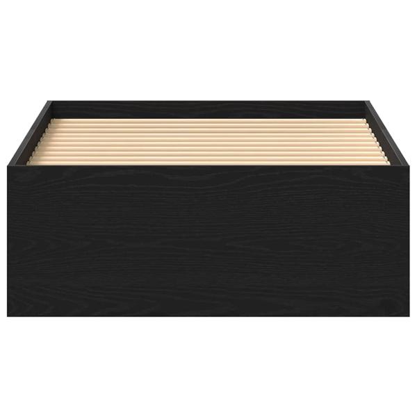 Bettgestell ohne Matratze Schwarz Eichen-Optik 90x200 cm