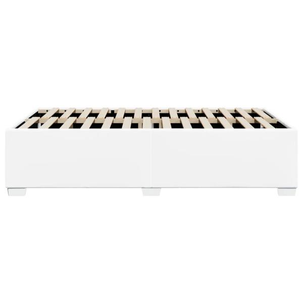 Bettgestell ohne Matratze Weiß 137x190 cm Kunstleder