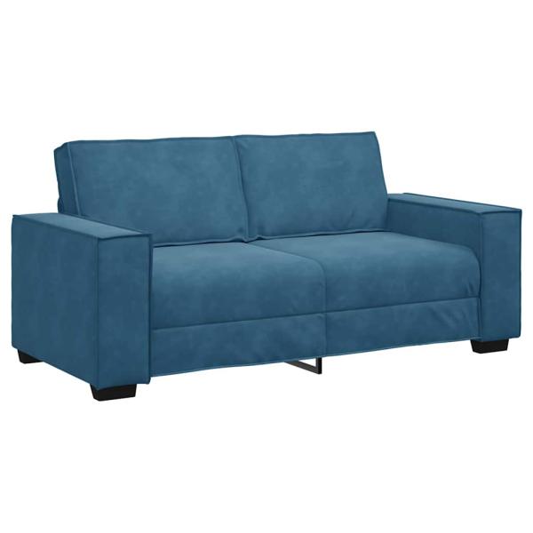 ARDEBO.de - 2-Sitzer-Sofa Blau 140 cm Samt